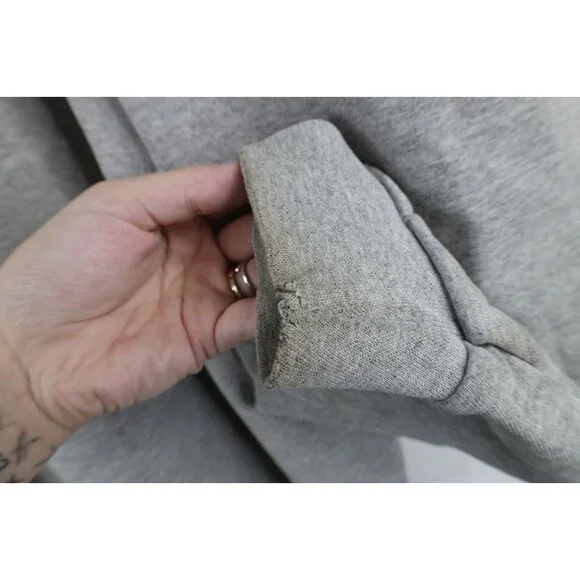 Vtg 90s Nike Air Mens XL Travis Scott Big Swoosh Crewneck Sweatshirt Gray USA